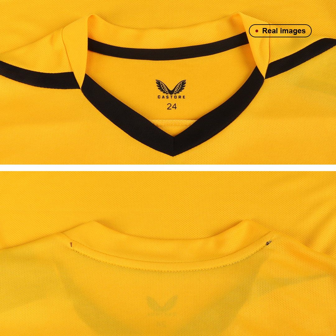 kit enfant Wolverhampton Wanderers 2022/23 domicile jaune
