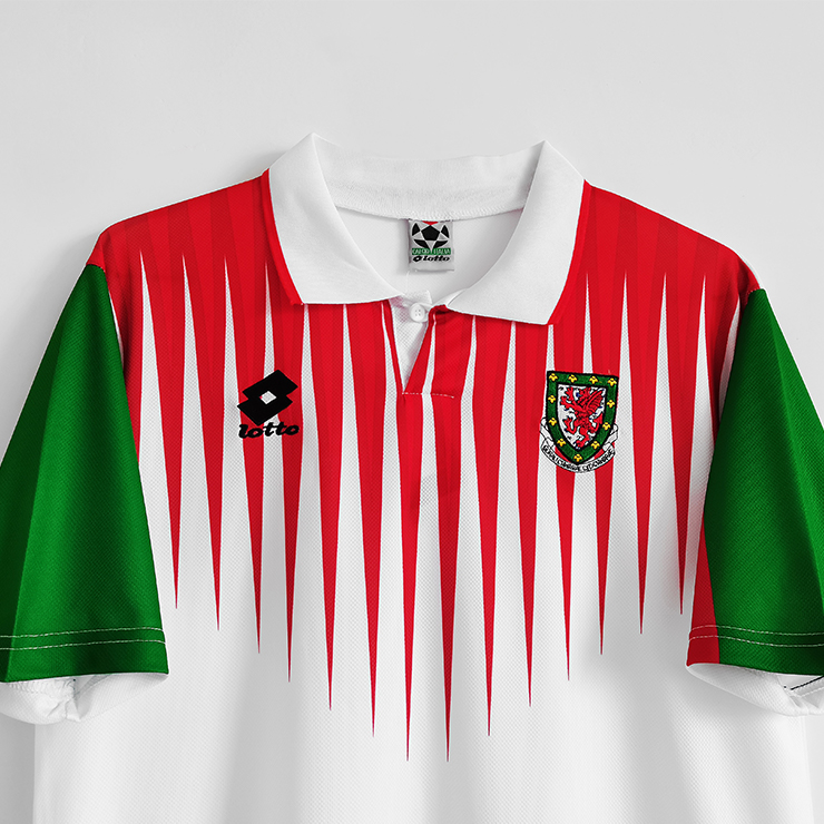 maillot Wales 1996/98 extérieur blanc Retro
