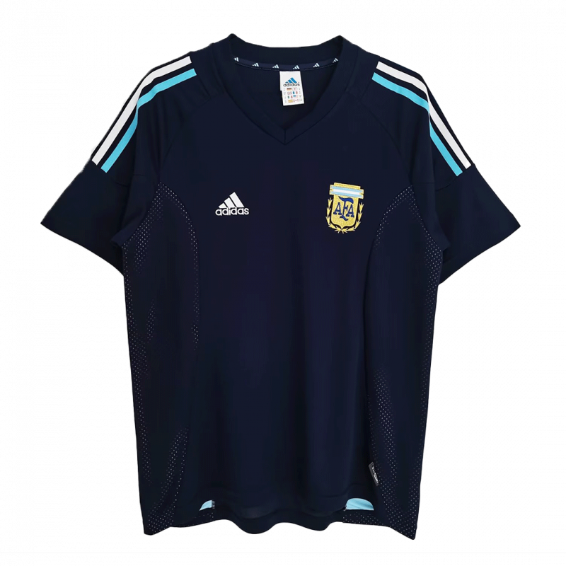 maillot Argentina 2002 extérieur bleu Retro
