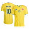 maillot JAMES #10 Colombia 2026 domicile jaune Player Version