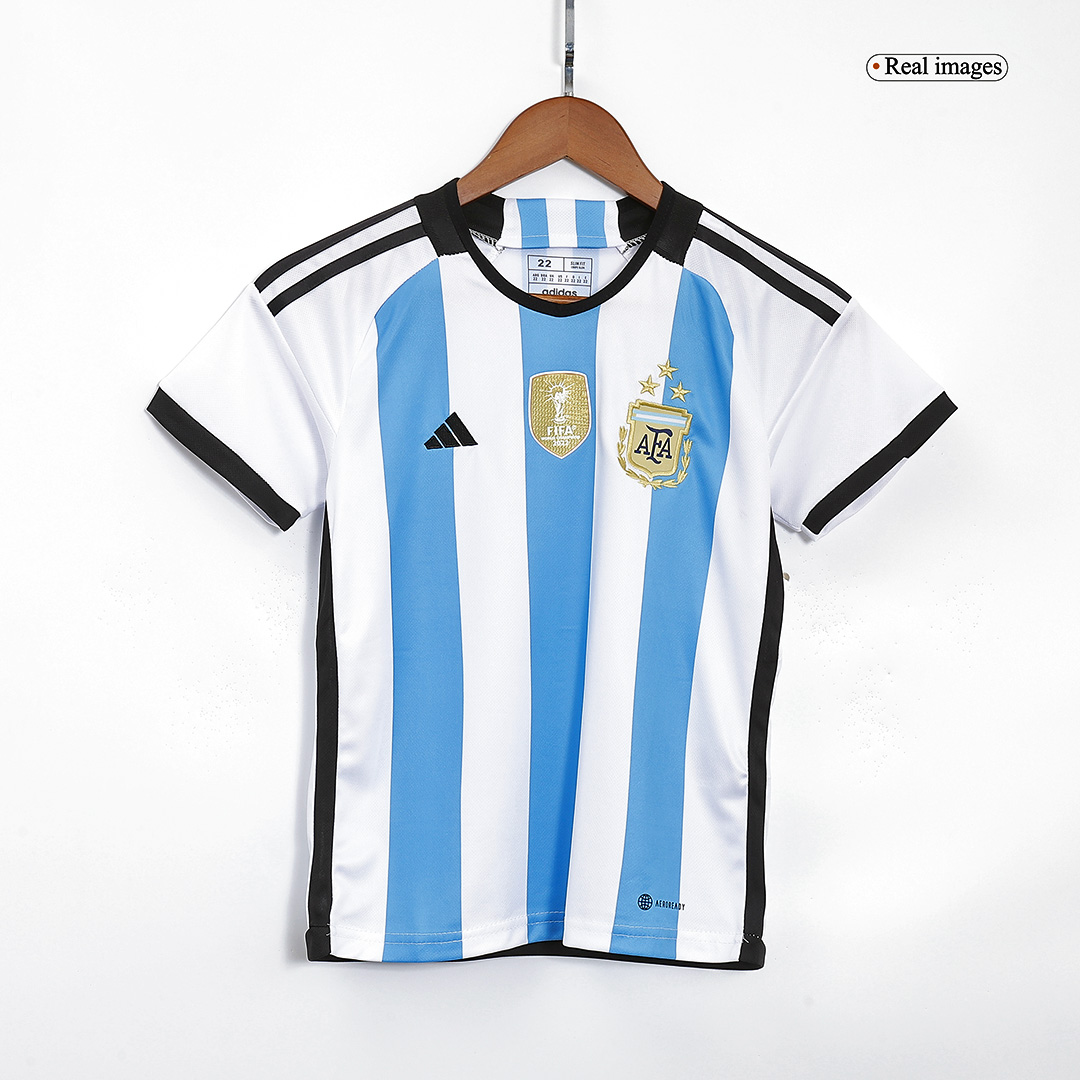 Argentina 2022 domicile White trois étoiles Kids Kit
