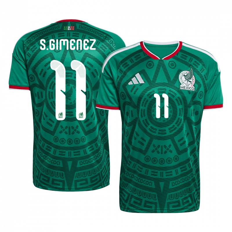 maillot S.GIMENEZ #11 Mexico 2026 domicile vert Premium