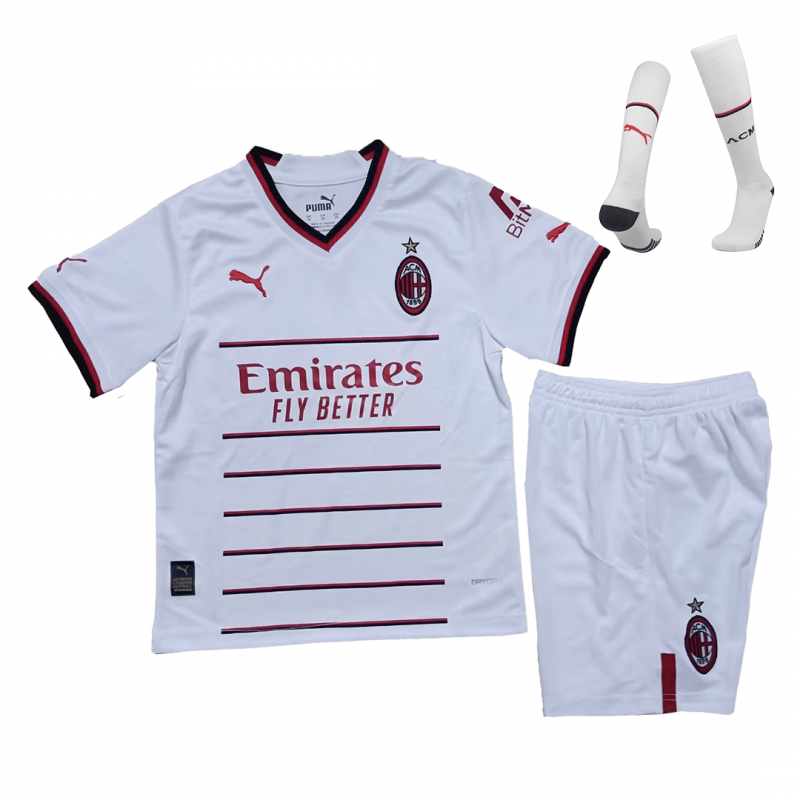 kit enfant AC Milan 2022/23 extérieur blanc