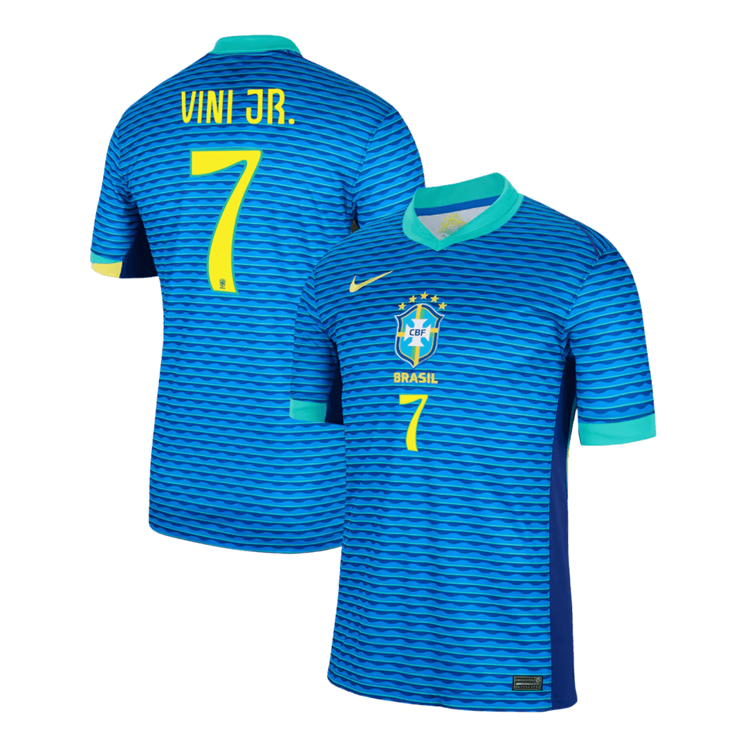 maillot VINI JR. #7 Brazil 2024 extérieur bleu