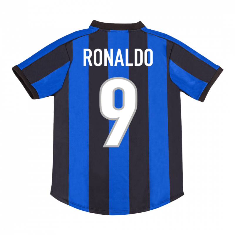 maillot RONALDO #9 Inter Milan 1999/00 domicile noir Retro