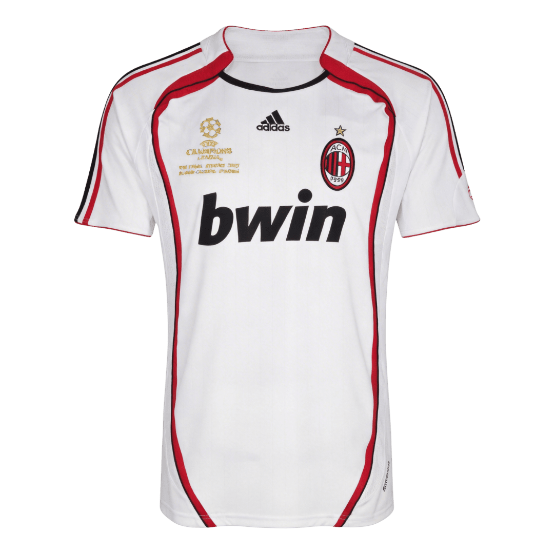 maillot AC Milan 2006/07 extérieur blanc UCL Retro