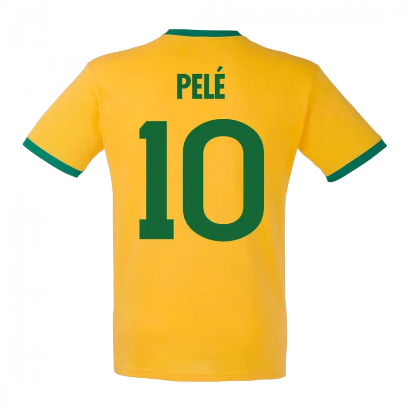 maillot PELE #10 Brazil 1970 domicile jaune Retro