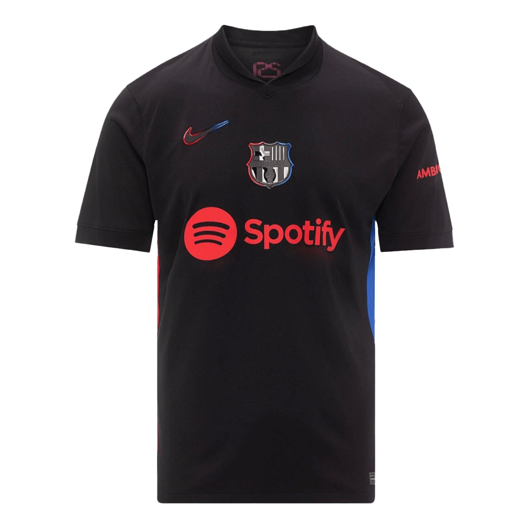 maillot Barcelona 2024/25 extérieur noir logo Spotify sans texte