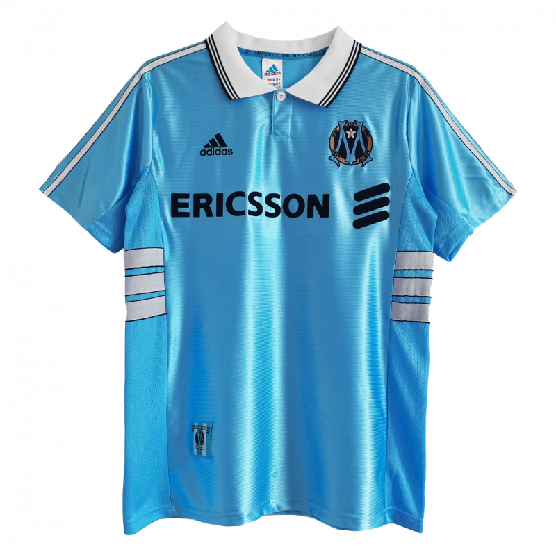 maillot Marseille 1998/99 extérieur bleu Retro