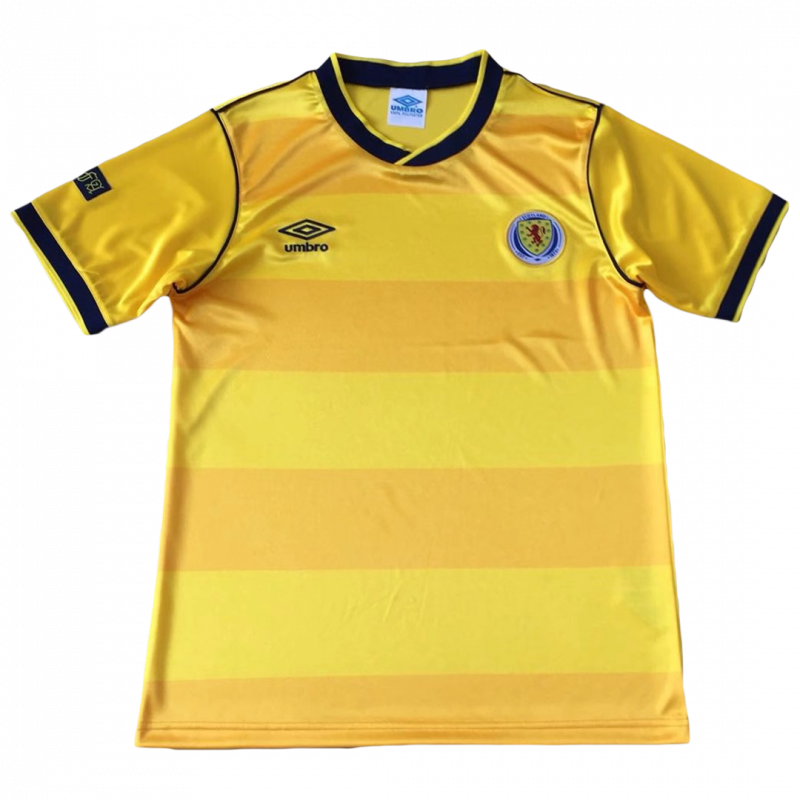 maillot Scotland 1986 extérieur jaune Retro