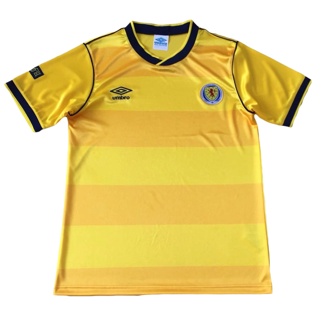 maillot Scotland 1986 extérieur jaune Retro