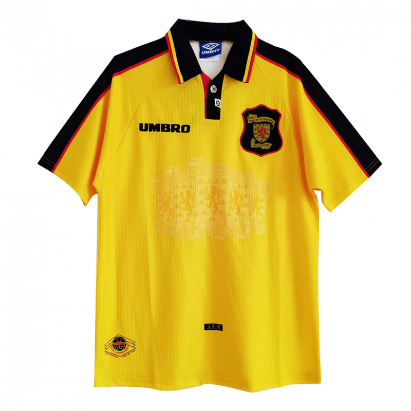 maillot Scotland 1998 extérieur jaune Retro