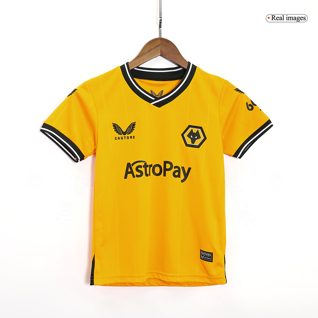 kit enfant Wolverhampton Wanderers 2023/24 domicile jaune