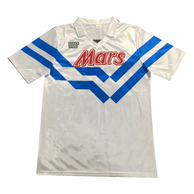 maillot Napoli 1988/89 extérieur blanc Retro