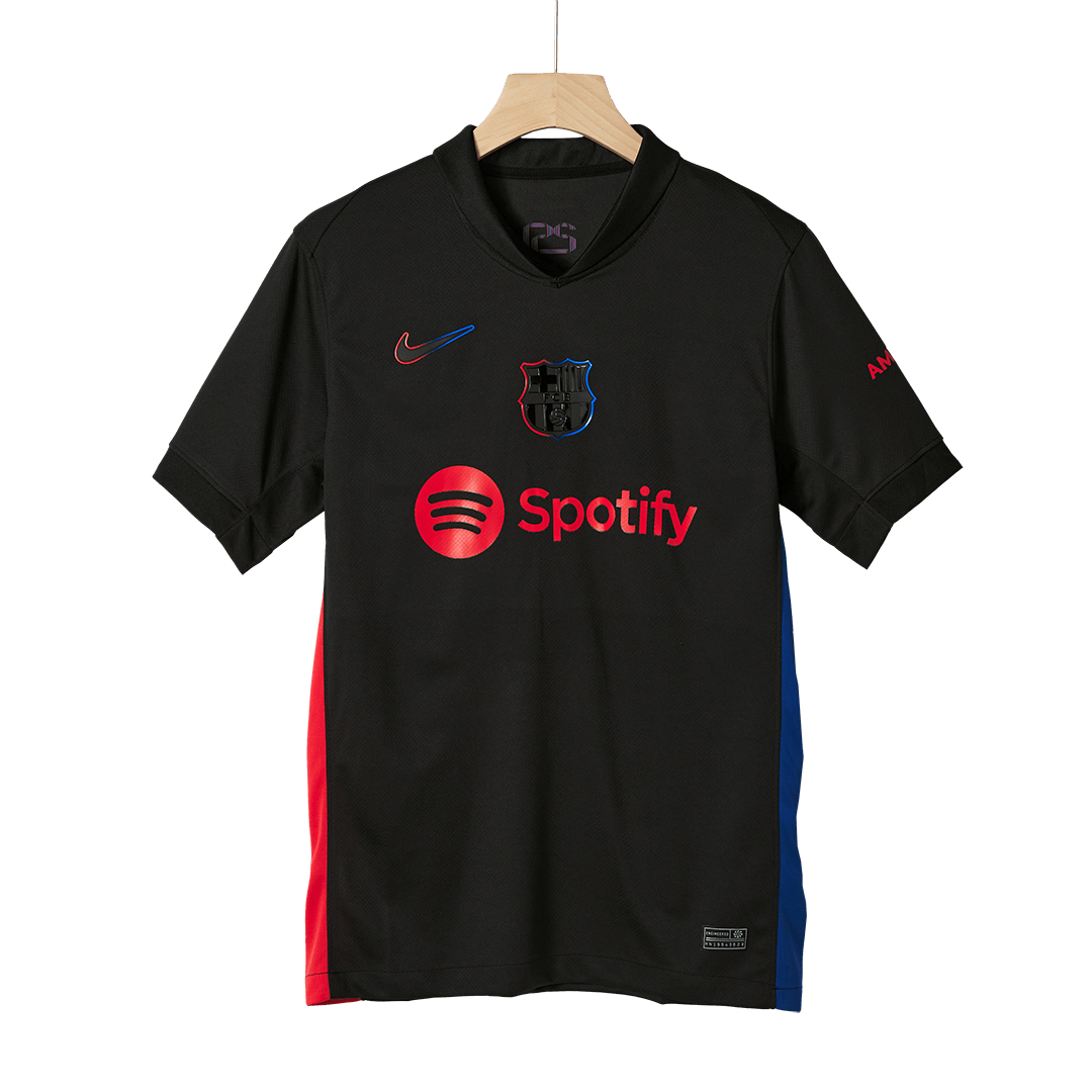 maillot Barcelona 2024/25 extérieur noir logo Spotify sans texte