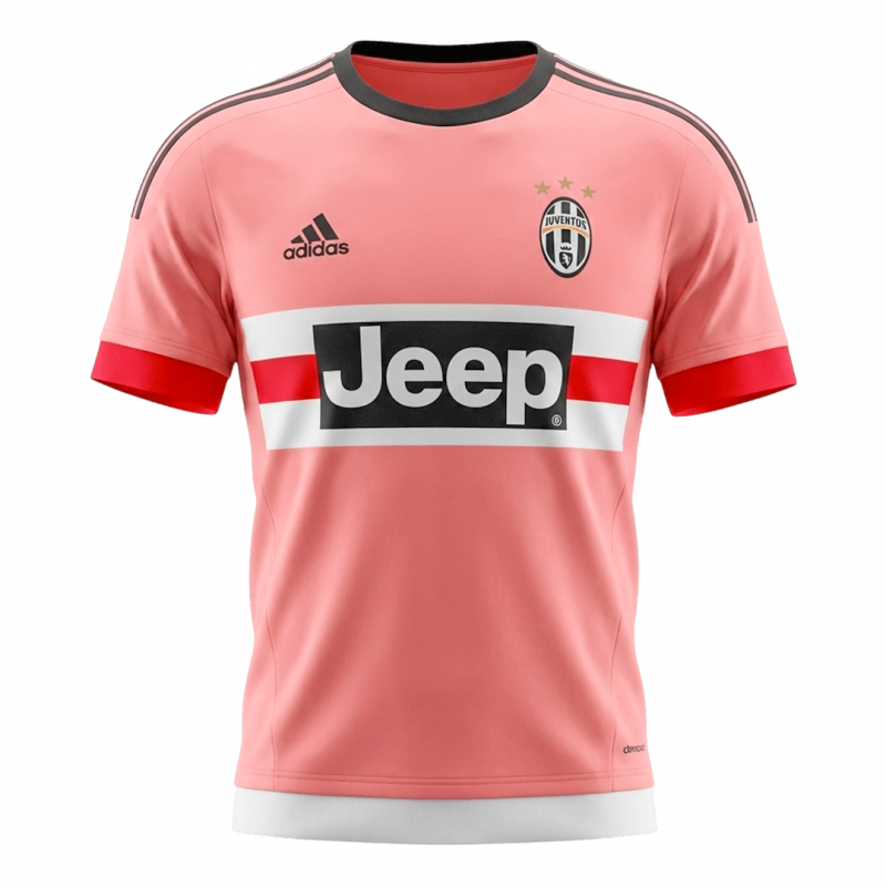 maillot Juventus 2015/16 extérieur rose Retro