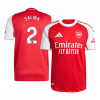 maillot SALIBA #2 Arsenal 2025/26 domicile rouge Player Version