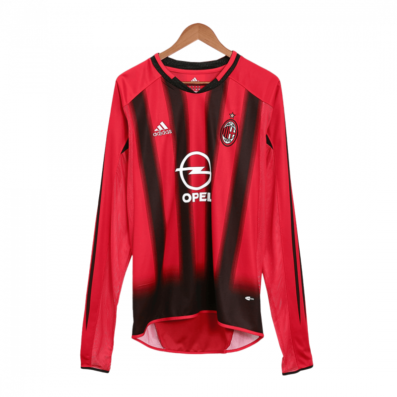 maillot AC Milan 2004/05 domicile noir manches longues Retro