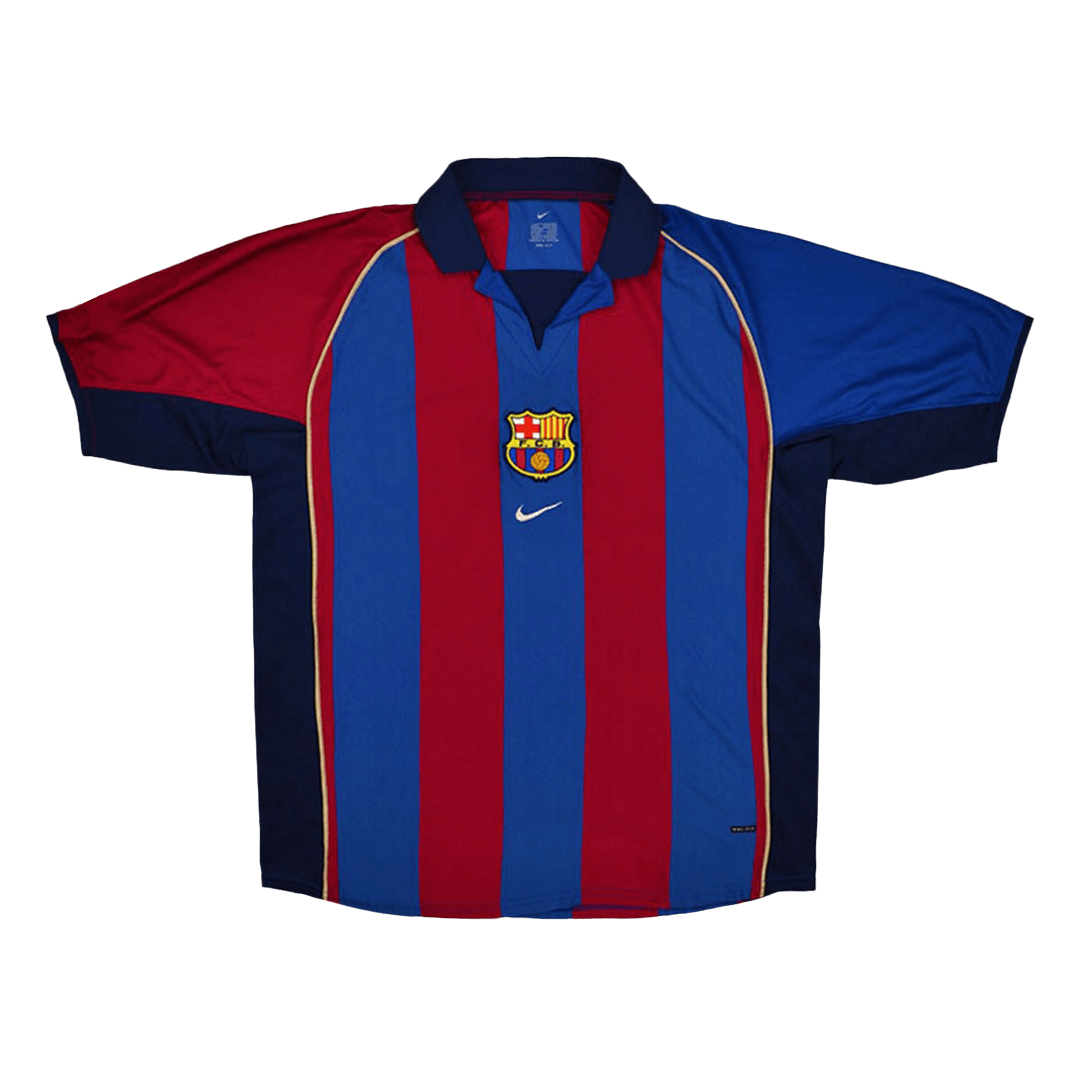 maillot RIVALDO #10 Barcelona 2001/02 domicile bleu Retro