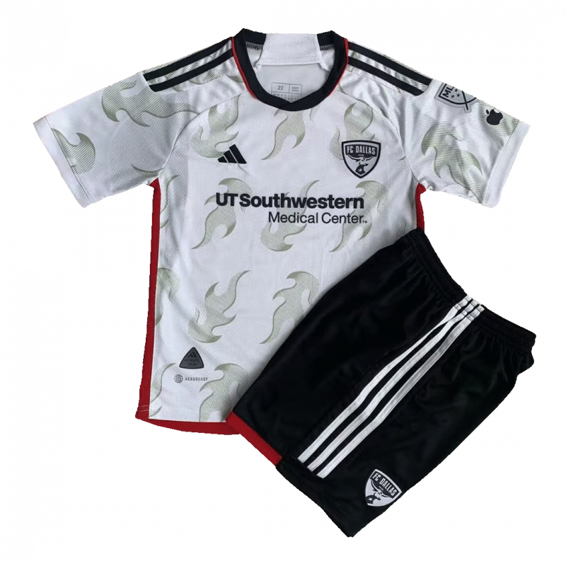 kit enfant FC Dallas 2023 extérieur blanc