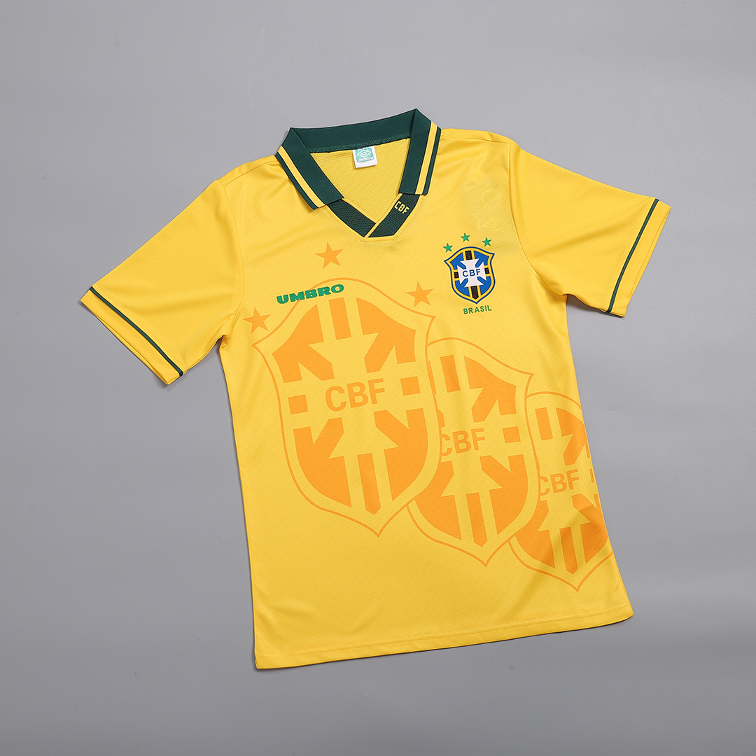 maillot Brazil 1993/94 domicile jaune Retro
