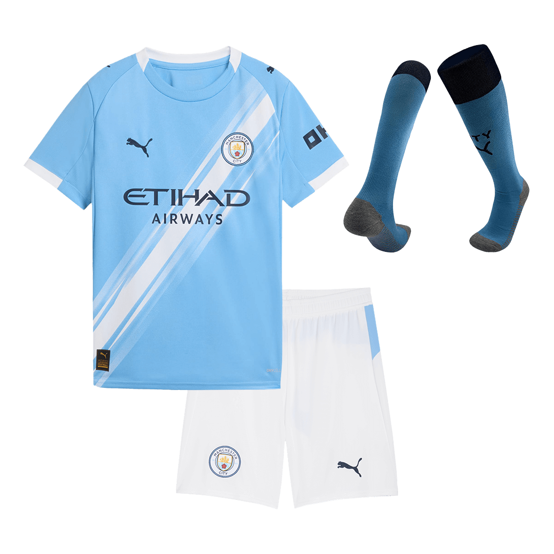 kit enfant Manchester City 2025/26 domicile bleu