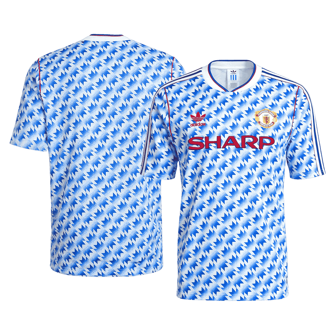 maillot Manchester United 1990/92 extérieur bleu Retro