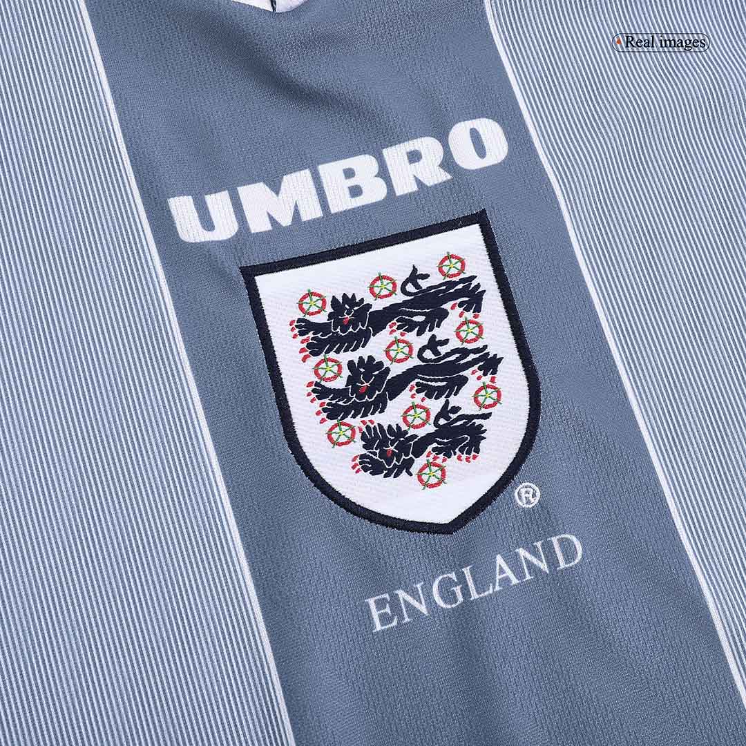 maillot England 1996 extérieur gris manches longues Retro