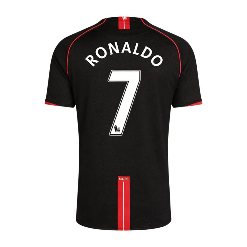 maillot RONALDO #7 Manchester United 2007/08 extérieur noir Retro