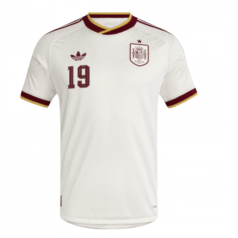 maillot LAMINE YAMAL #19 Spain 2026 extérieur blanc Player Version