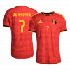 maillot DE BRUYNE #7 Belgium 2026 domicile rouge Player Version