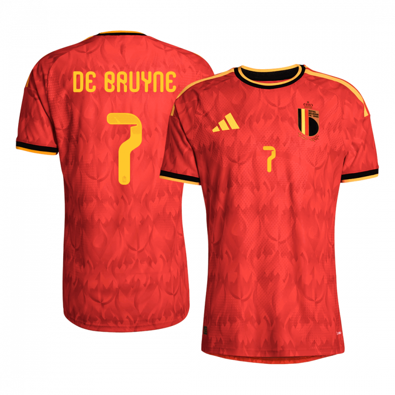 maillot DE BRUYNE #7 Belgium 2026 domicile rouge Player Version
