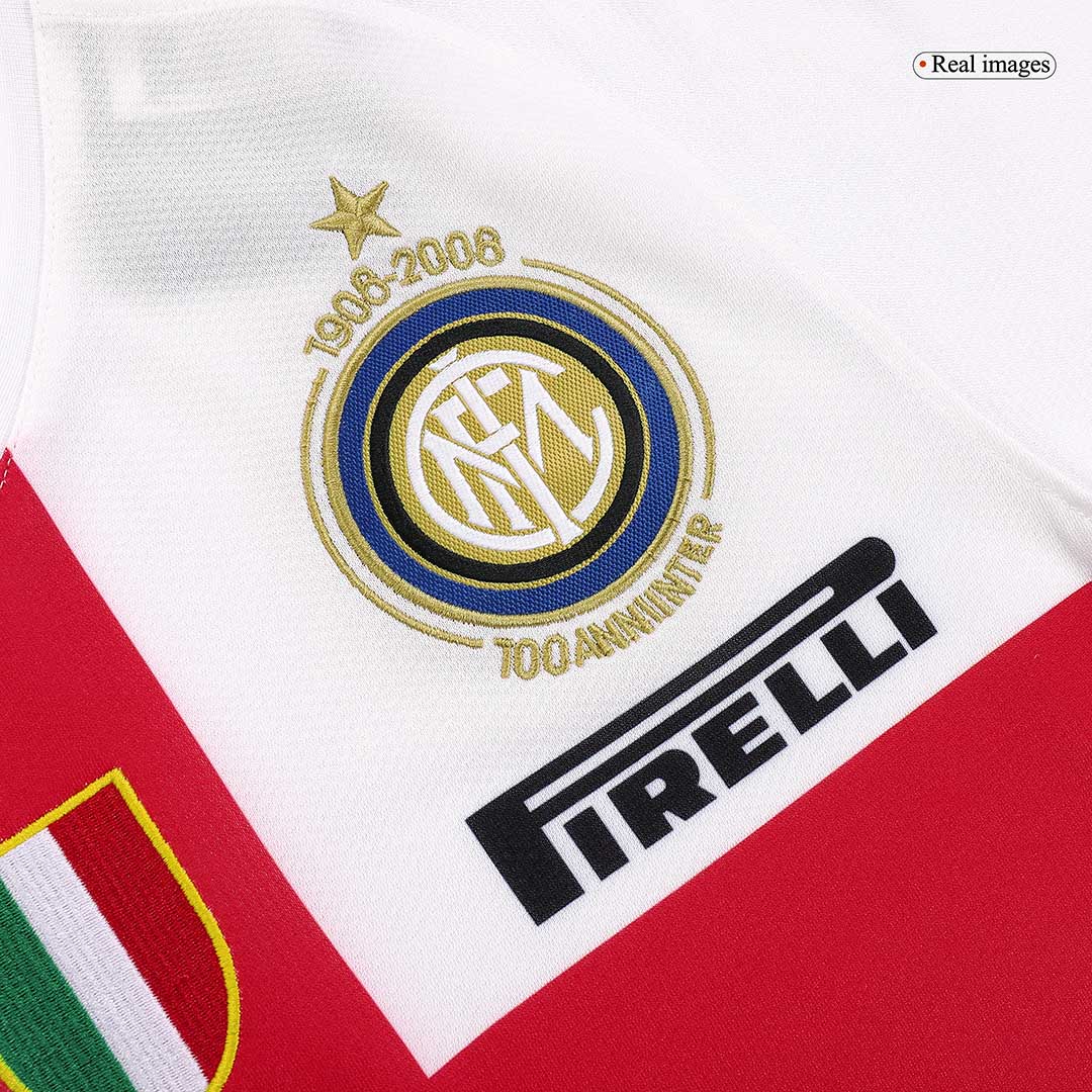 maillot Inter Milan 2007/08 extérieur blanc Retro