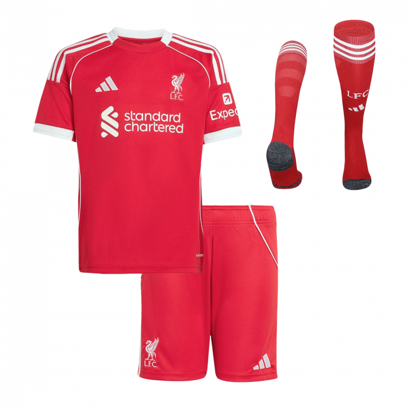 kit enfant Liverpool 2025/26 domicile rouge