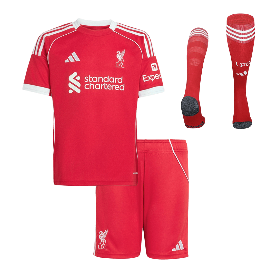 kit enfant Liverpool 2025/26 domicile rouge