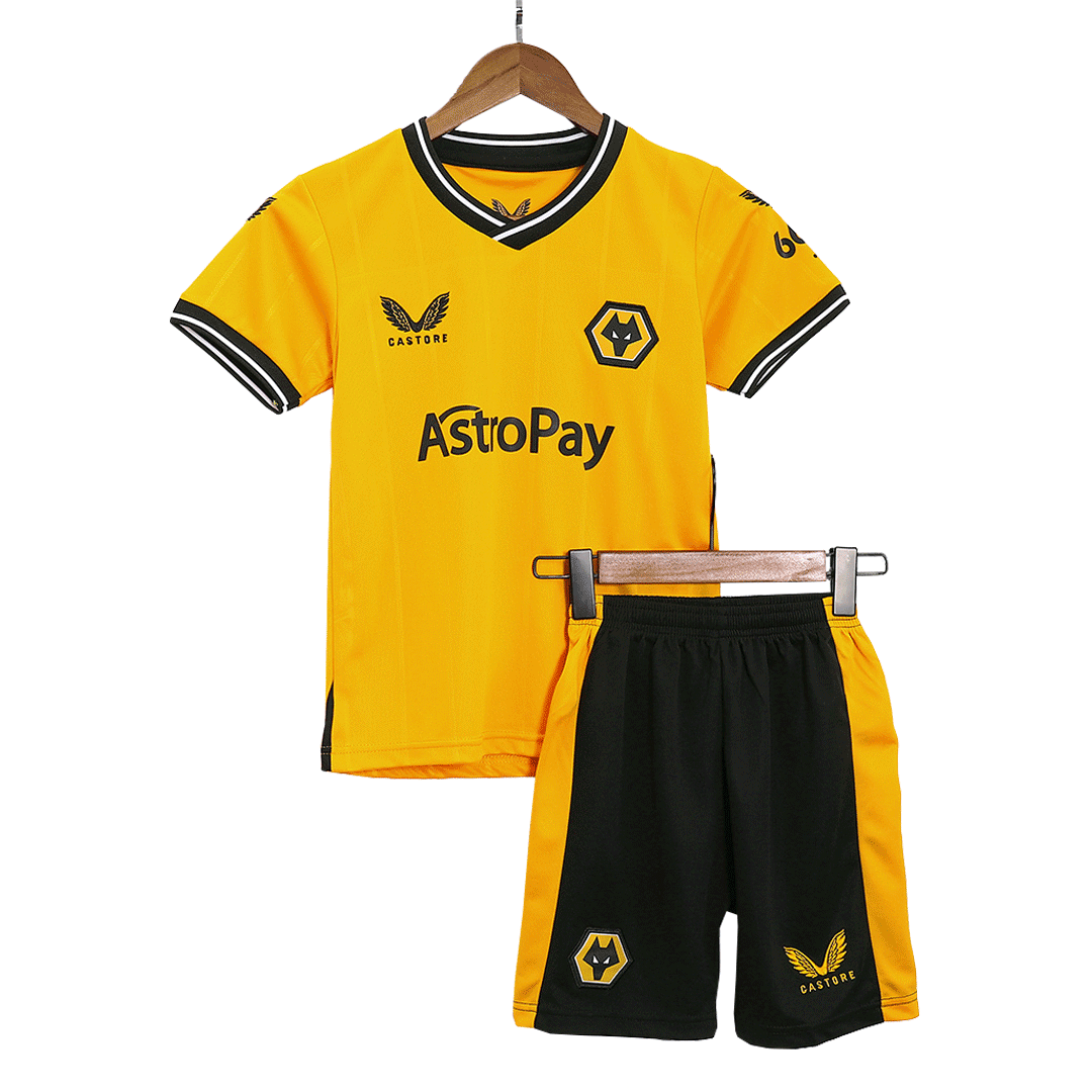 kit enfant Wolverhampton Wanderers 2023/24 domicile jaune