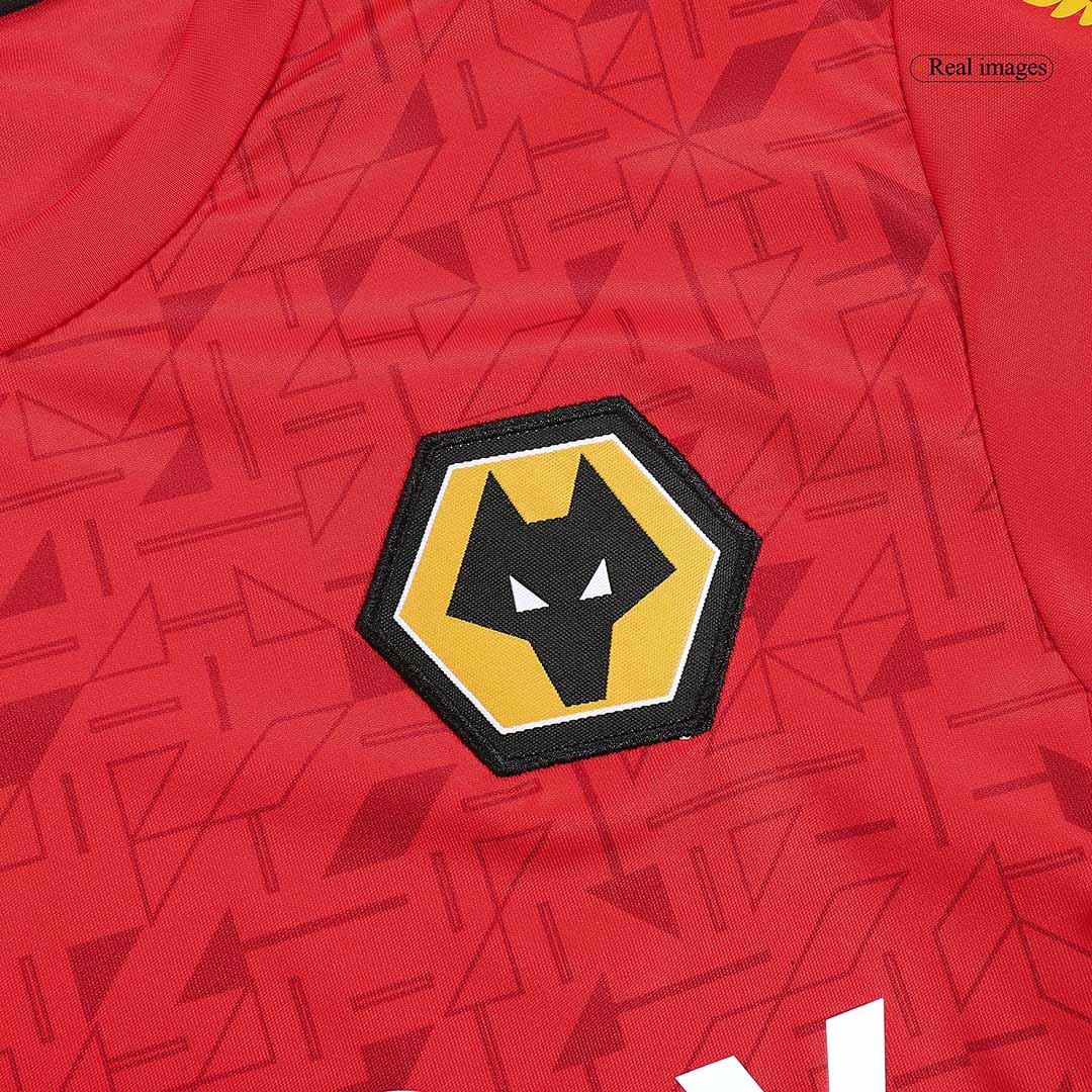 kit enfant Wolverhampton Wanderers 2023/24 extérieur rouge