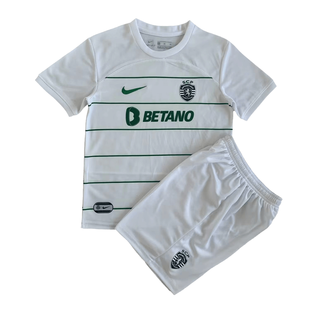 kit enfant Sporting CP 2023/24 extérieur blanc