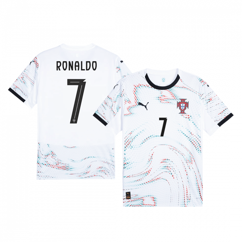maillot RONALDO #7 Portugal 2025 extérieur blanc