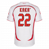 maillot KAKA' #22 AC Milan 2006/07 extérieur blanc UCL Retro