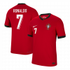 maillot RONALDO #7 Portugal 2024 domicile rouge Player Version