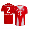 maillot UPAMECANO #2 Bayern Munich 2025/26 domicile rouge Player Version