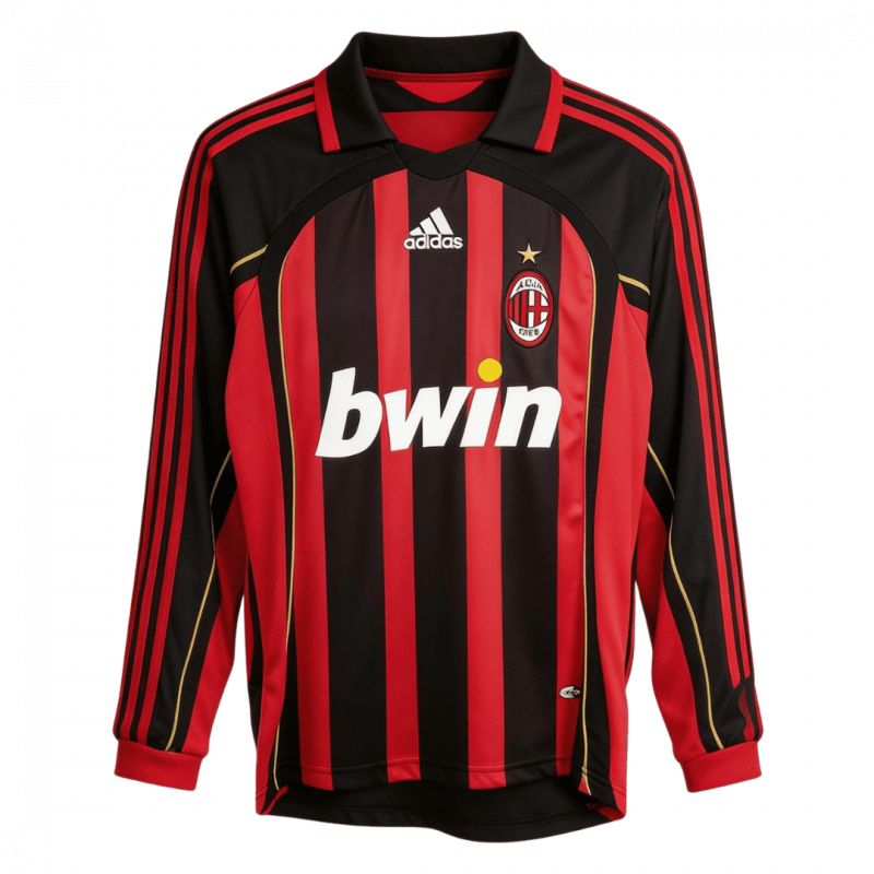 maillot AC Milan 2006/07 domicile noir manches longues Retro