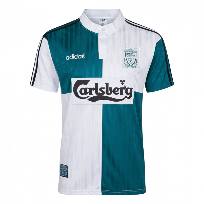 maillot Liverpool 1995/96 extérieur blanc Retro
