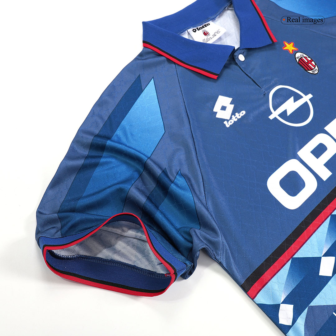 maillot AC Milan 1995/96 extérieur bleu Retro