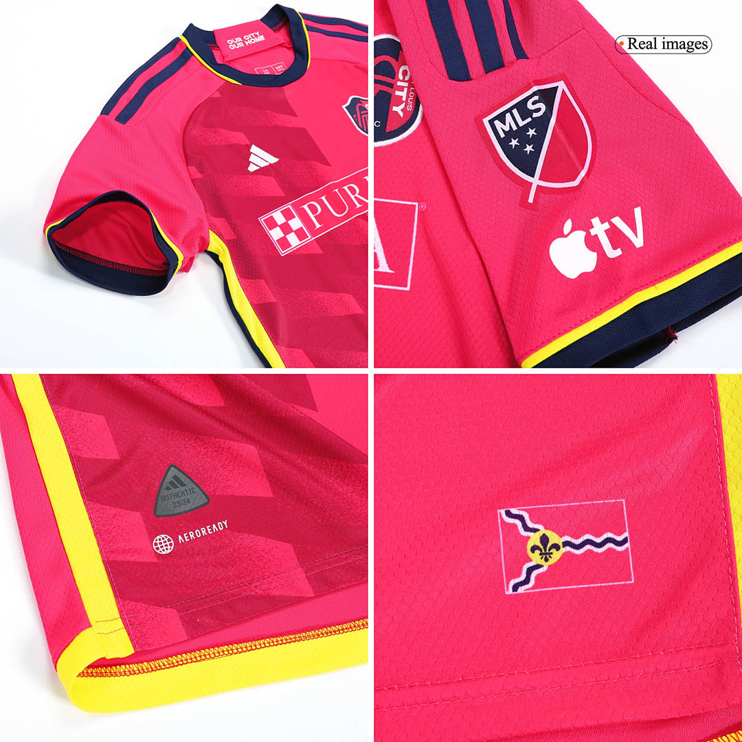 kit enfant St. Louis City SC 2023 domicile rose