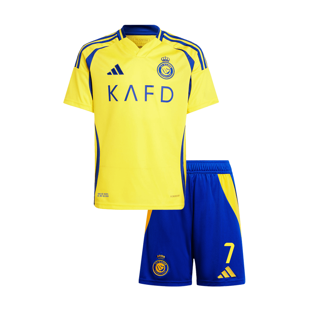 RONALDO #7 Al Nassr 2024/25 domicile Yellow ACL Kids Kit