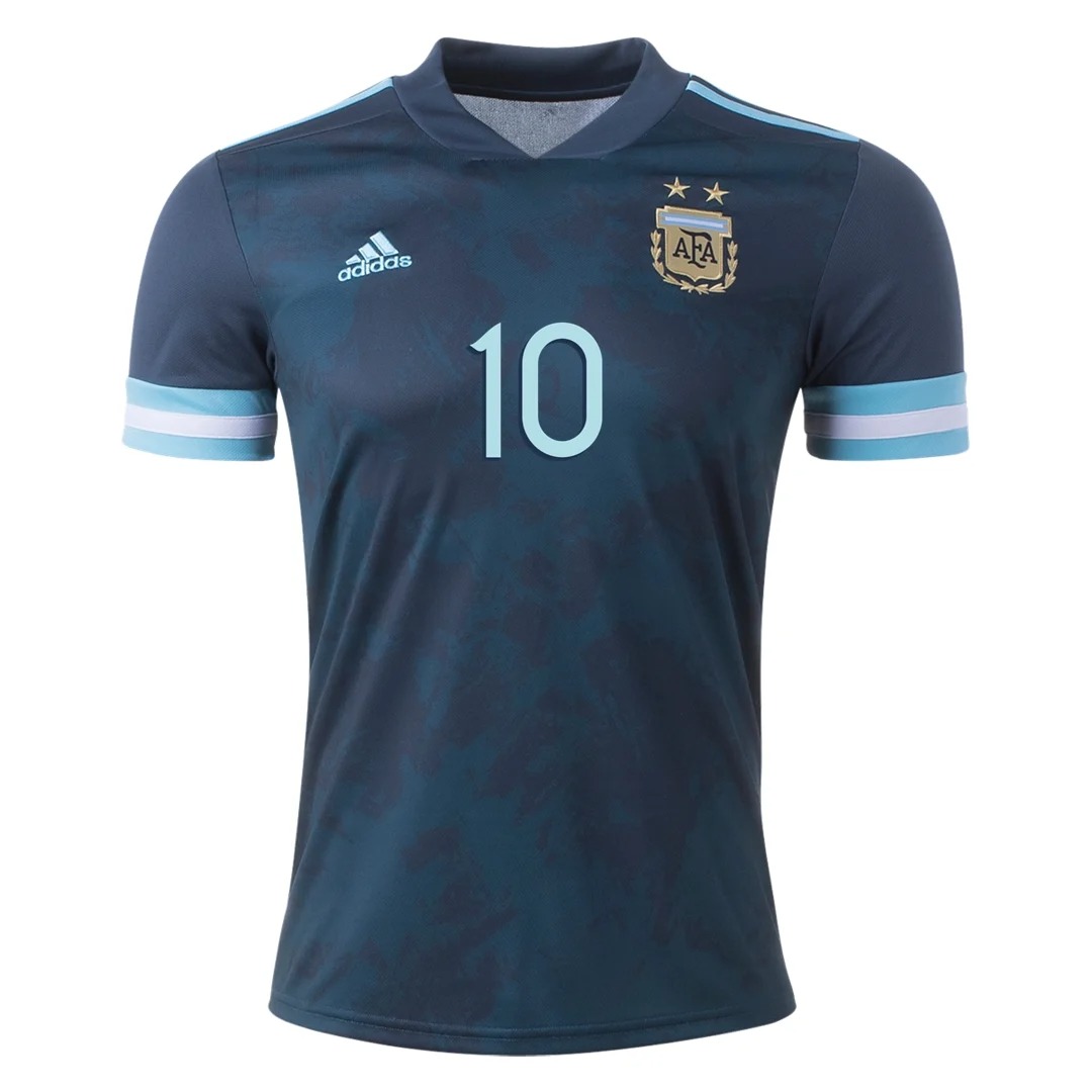 maillot Lionel Messi #10 Argentina 2021 extérieur vert