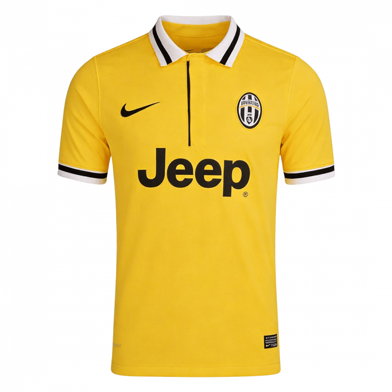 maillot Juventus 2013/14 extérieur jaune Retro