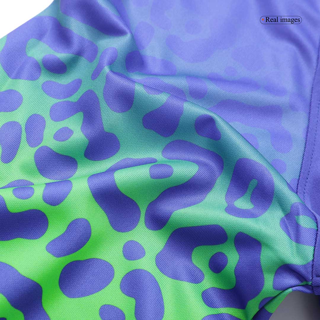 maillot Brazil 2022 extérieur bleu manches longues